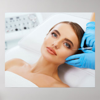 Botox und Einfüllspritzen durch einen ästhetischen Poster