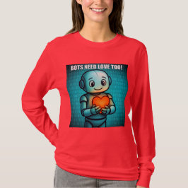 Bots brauchen Liebe - Frauen Helles Rot Langarmshi T-Shirt