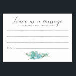 Botschaft an Britisch-bzw. Bräutigam-kulente Karte<br><div class="desc">Diese eleganten Verlassen Message-Karten sind die perfekte Ergänzung zu Ihrem Hochzeitsempfang als Gästebuchalternative. Dieses Design bietet eine Kombination aus Handschrift und Block-Schriftart in dunkelgrau,  und fertig mit einem sukkulenten Bouquet am Boden. Den Gästen steht Platz zur Verfügung,  um ihre Botschaft verlassen,  damit sie bei ihrem ersten Jubiläum lesen können.</div>