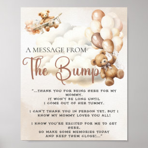 BOTSCHAFT AUS DEM BUMP Baby Shower GAME Poster