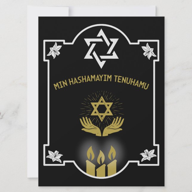 Botschaft der jüdischen Beileidsbekundung (Vorderseite)