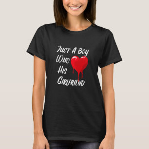 Botschaft des Liebe-Roten Herzens-Junge Valentinst T-Shirt