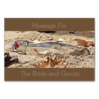 Botschaft für das glückliche Paar Tischnummer