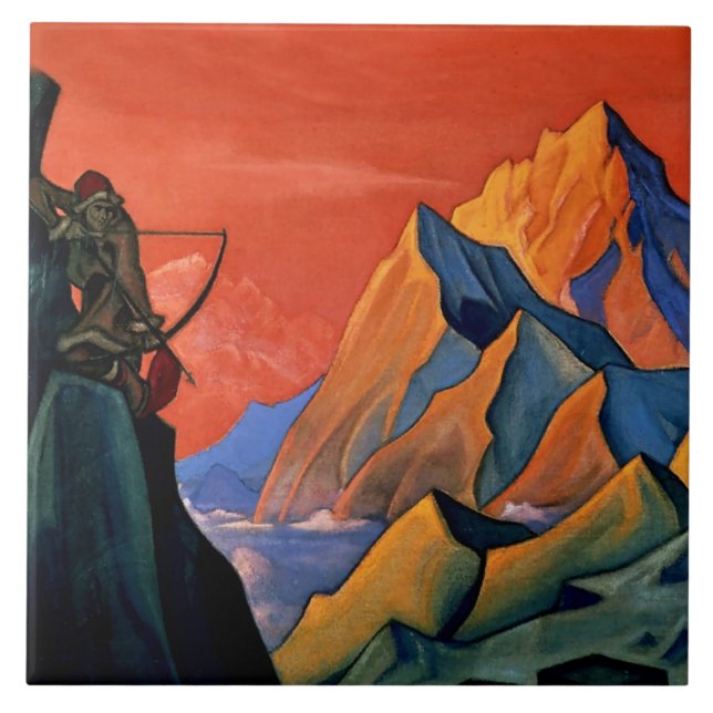 „Botschaft von Shambala“ von Nicholas Roerich Fliese (Vorderseite)