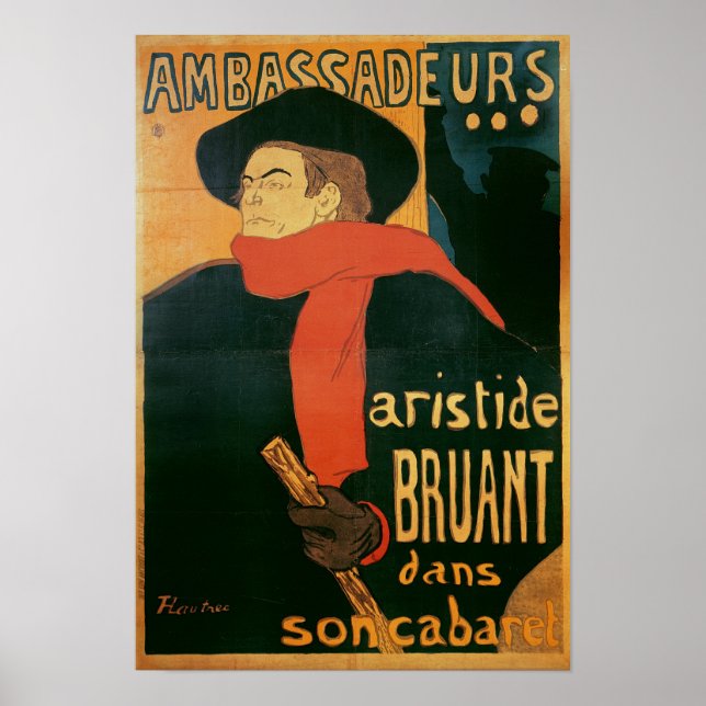 Botschafter: Aristide Bruant, 1892 Poster (Vorne)