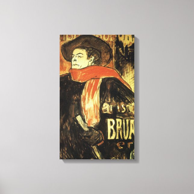 Botschafter, Aristide Bruant von Toulouse Lautrec Leinwanddruck (Vorderseite)