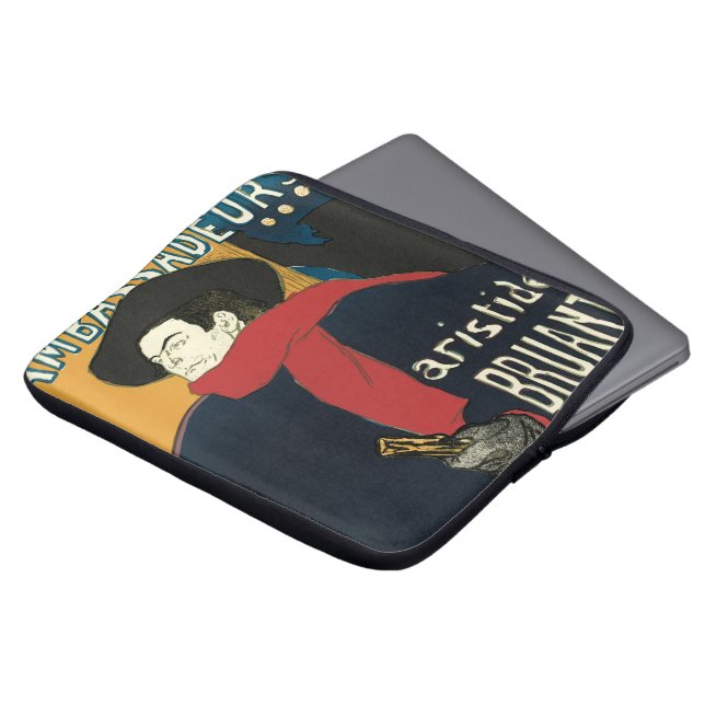 Botschafter, Artistide Bruant von Toulouse Lautrec Laptopschutzhülle (Vorne Oben)