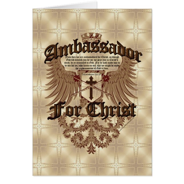 Botschafter For Christus, Korinther-Bibel-Vers (Vorne)