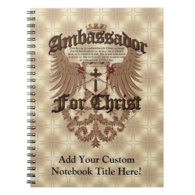 Botschafter For Christus, Korinther-Bibel-Vers Notizblock (Vorderseite)