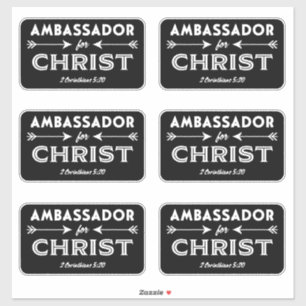 Botschafter für Christliche Schrift Slogan Aufkleber