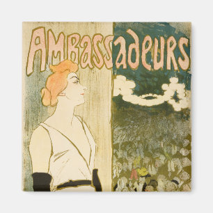 Botschafter Yvette Guilbert von Theophile Steinlen Magnet