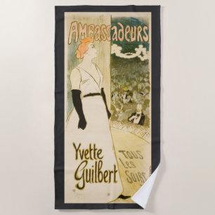 Botschafter Yvette Guilbert von Theophile Steinlen Strandtuch