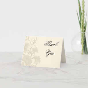 Botschafts-Blumencreme danken Ihnen Notecards Dankeskarte