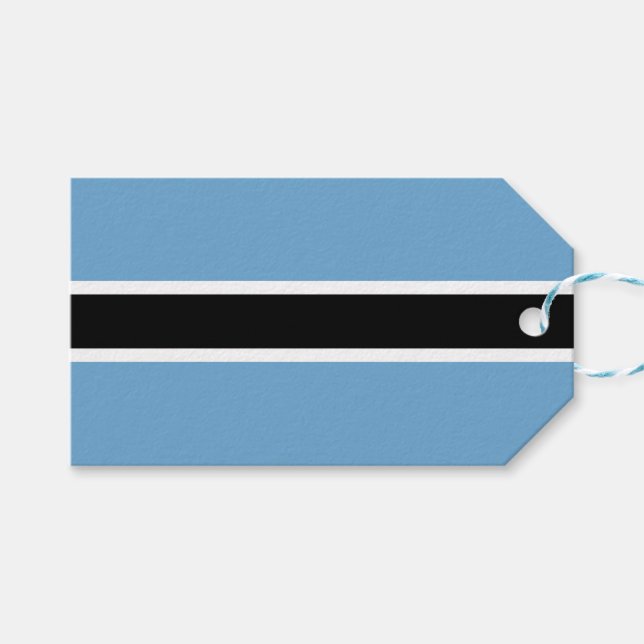 Botsuana-Flagge (Botsuana) Geschenkanhänger (Vorderseite (Horizontal))