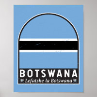 Botsuana-Flaggenemblem gestört Vintag