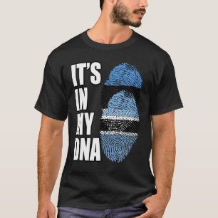 Botsuana und Estnisches Misch-DNA-Flaggengebiet T-Shirt
