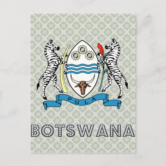 Botsuana-Wappen Postkarte (Vorderseite)