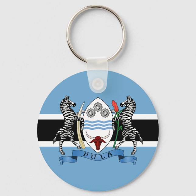 Botsuana-Wappen/Schlüsselanhänger der Flagge Schlüsselanhänger (Vorderseite)