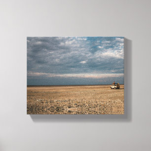 Botswana Africa Makgadikgadi Salt Pans Car Leinwanddruck