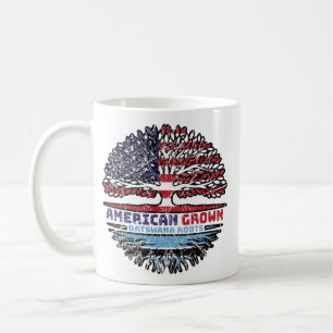 Botswana Batswana American USA Tree Roots Flag Kaffeetasse