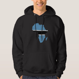 Botswana Flag Africa Kontinent Silhouette Gift für Hoodie