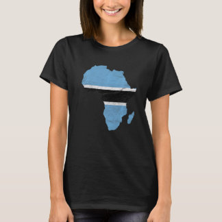 Botswana Flag Africa Kontinent Silhouette Gift für T-Shirt