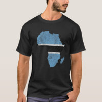 Botswana Flag Afrika Kontinentale Silhouette für M