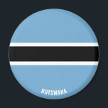 Botswana Flag Charming Patriotic Magnet<br><div class="desc">Botswana Flag Charming Patriotic Magnet mit der Botswana Fahne auf dem Magneten angezeigt. Der Name des Landes ist in das Design am unteren Rand des Bildes eingebunden. Der Text kann mit der Funktion "Anpassen!" vollständig angepasst werden. Dieses wunderschöne Botswana Magnet ist das stilvolle Geschenk für jeden Anlass. © 2021 LnderOfTheWorld...</div>