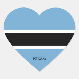 Botswana Flag Splendid Patriotic Herz-Aufkleber