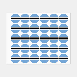 Botswana-Flagge Etiketten
