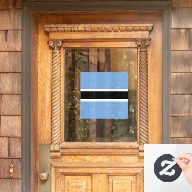 Botswana-Flagge Fensteraufkleber (Haustür)