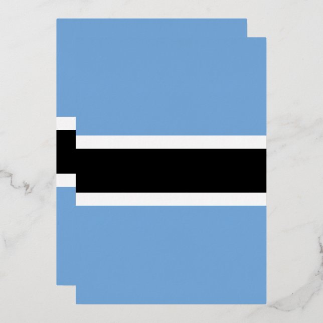 Botswana-Flagge Folieneinladung (Vorderseite/Rückseite)