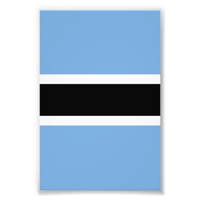 Botswana-Flagge Fotodruck (Vorne)