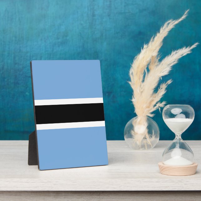 Botswana-Flagge Fotoplatte (Seite)