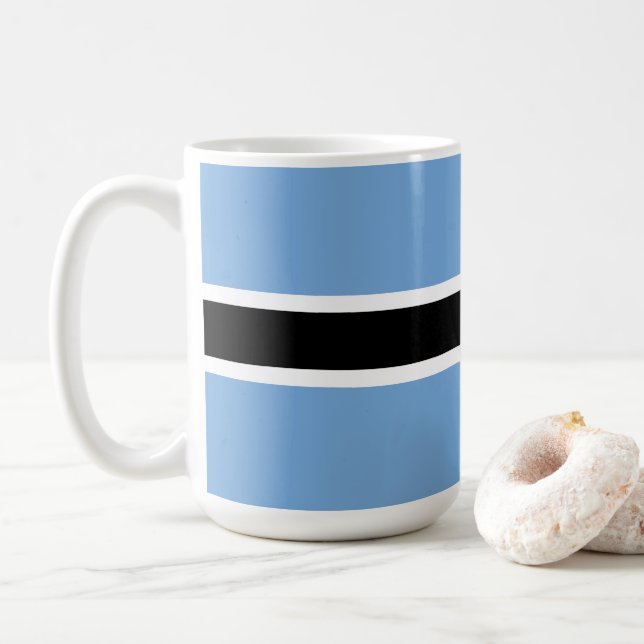 Botswana-Flagge Kaffeetasse (Mit Donut)