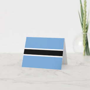 Botswana-Flagge Notizkarte Karte