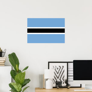Botswana-Flagge Poster