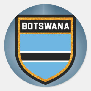 Botswana-Flagge Runder Aufkleber