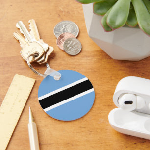 Botswana-Flagge Schlüsselanhänger