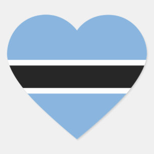 Botswana-Flaggen-Herz-Aufkleber Herz-Aufkleber