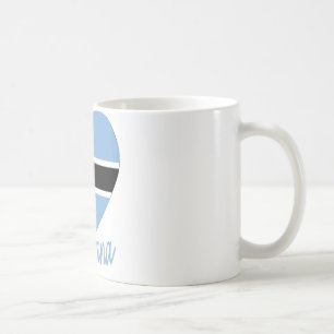 Botswana-Flaggen-Herz Kaffeetasse