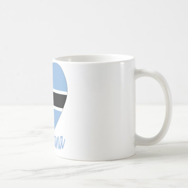 Botswana-Flaggen-Herz Kaffeetasse (Rechts)