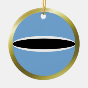 Botswana-Flaggen-Ornament Keramikornament