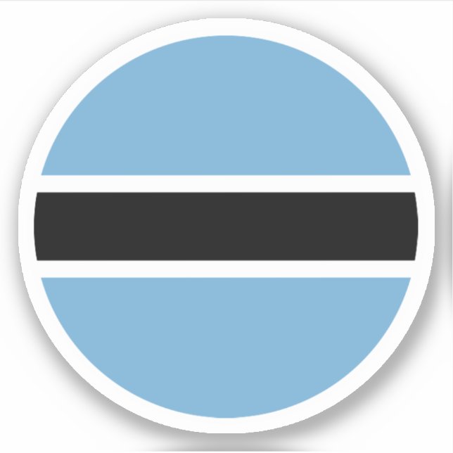 Botswana Flaggenrundkleber Aufkleber (Vorderseite)