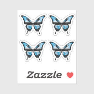 Botswana Frack Butterfly Flag Sticker