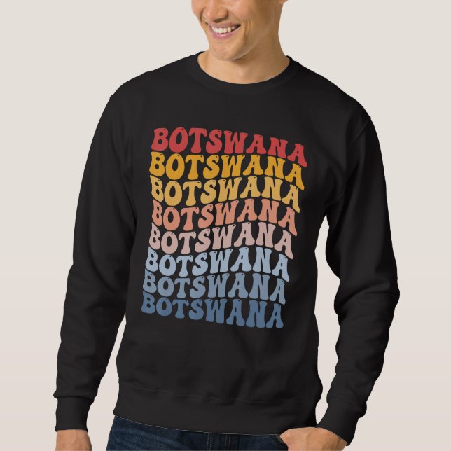 Botswana Groovy Retro Motswana Sweatshirt (Vorderseite)