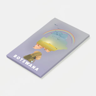 Botswana-Karte Post-it Klebezettel