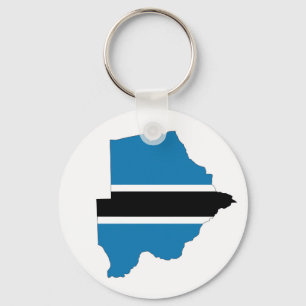 Botswana-Landflaggen-Kartenform-Silhouettesymbol Schlüsselanhänger