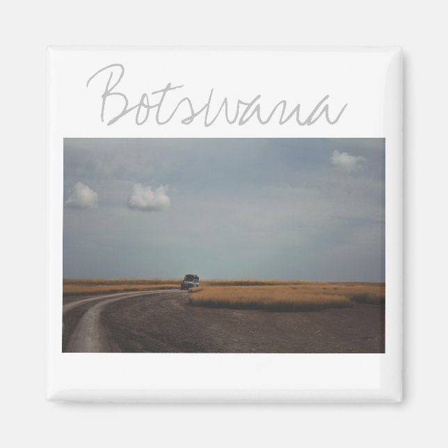 Botswana Makgadikgadi Salt Pans Car Travel Magnet (Vorne)