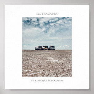 Botswana Makgadikgadi Salt Pans Voiture Poster